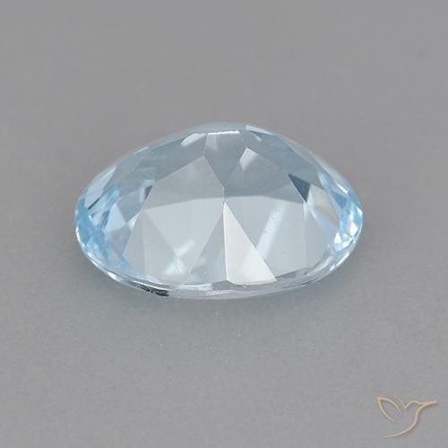 Topaz Gemstone in 9 x 7 mm (calibrated) Size for Sale, Topaz Stone in Sky Blue Color