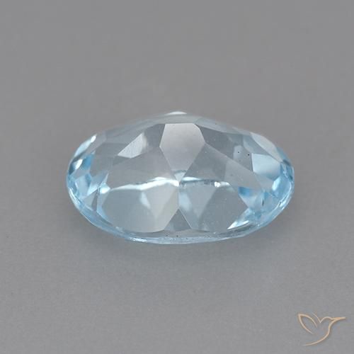 Topaz Gemstone in 9 x 7 mm (calibrated) Size for Sale, Topaz Stone in Sky Blue Color