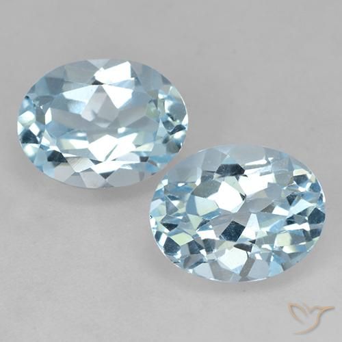 5.00ctw Natural Sky Blue Topaz, Oval, VVS