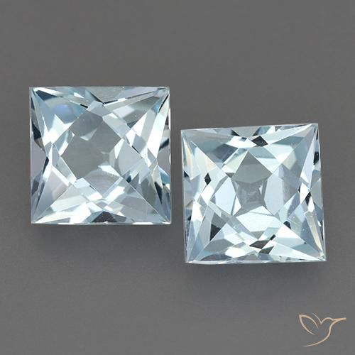 4.08ctw Natural Sky Blue Topaz, Square, VVS