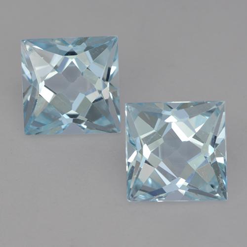 Azul Cielo Topacio Gema - 2.1ct Corte Princesa (ID: 525609)