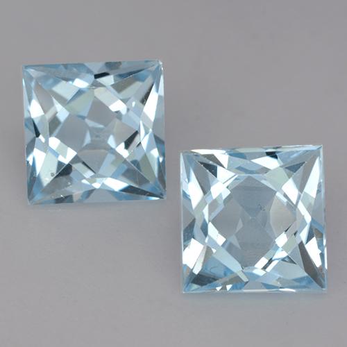 Light Blue Topaz Gem - 2.3ct Princess-Cut (ID: 525610)