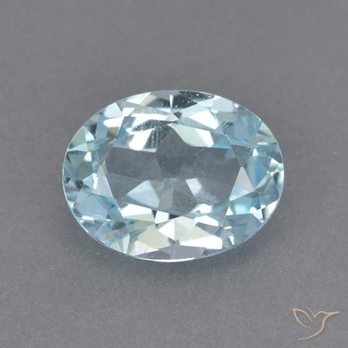 Небесно Голубой Топаз Камень - 2.1ct Фасетный Овал (ID: 525611)