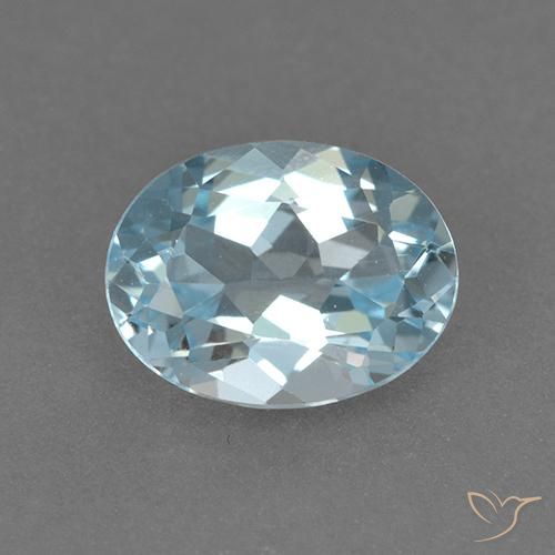 Небесно Голубой Топаз Камень - 2.2ct Фасетный Овал (ID: 525616)