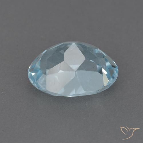 Topaz Gemstone in 9 x 7 mm (calibrated) Size for Sale, Topaz Stone in Sky Blue Color