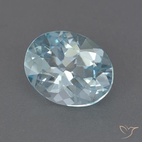 2.22ct Natural Sky Blue Topaz, Oval, VVS-VS