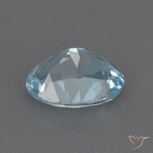 Topaz Gemstone in 9 x 7 mm (calibrated) Size for Sale, Topaz Stone in Sky Blue Color