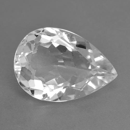 White Topaz Gem - 5.7ct Pear Facet (ID: 528163)