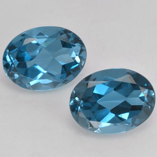 Deep Navy Blue Topaz Gem - 1.6ct Oval Facet (ID: 528716)