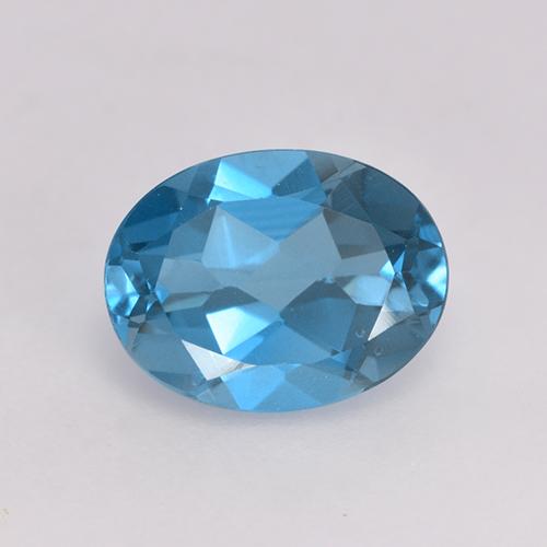 Yale Blue Топаз Камень - 1.6ct Фасетный Овал (ID: 529121)