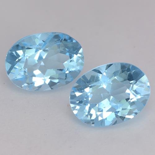 Deep Maya Blue Topaz Gem - 1ct Oval Facet (ID: 529428)