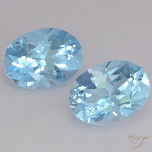 2.25ctw Natural Swiss Blue Topaz, Oval, VVS-VS