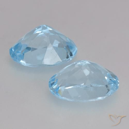 Topaz Gemstones in 7.2 x 5.4 mm Size for Sale, Topaz Stones in Swiss Blue Color