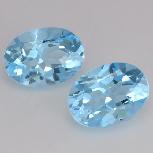 Sky Blue Topaz Gem - 1.1ct Oval Facet (ID: 529436)