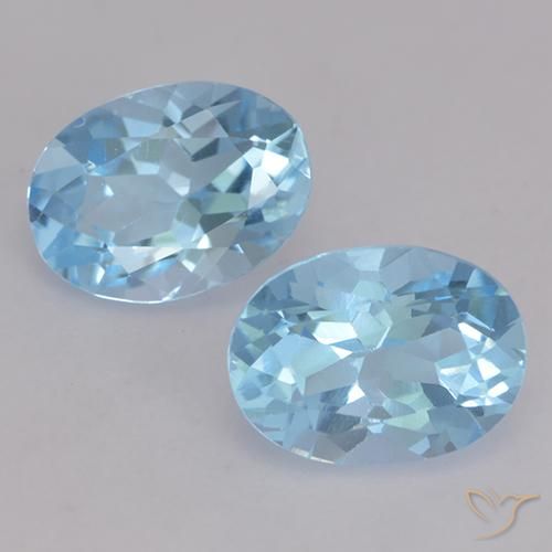 2.21ctw Natural Sky Blue Topaz, Oval, VVS-VS