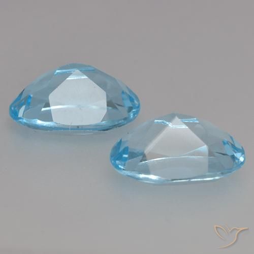 Topaz Gemstones in 7 x 5 mm (calibrated) Size for Sale, Topaz Stones in Swiss Blue Color