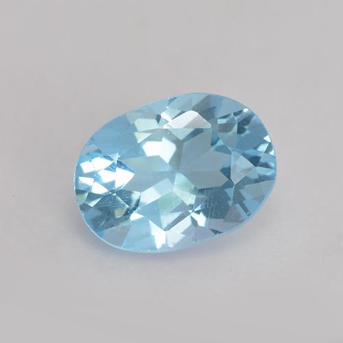 Himmerlblau Topas Edelstein - 1.2ct Oval facettiert (ID: 530040)