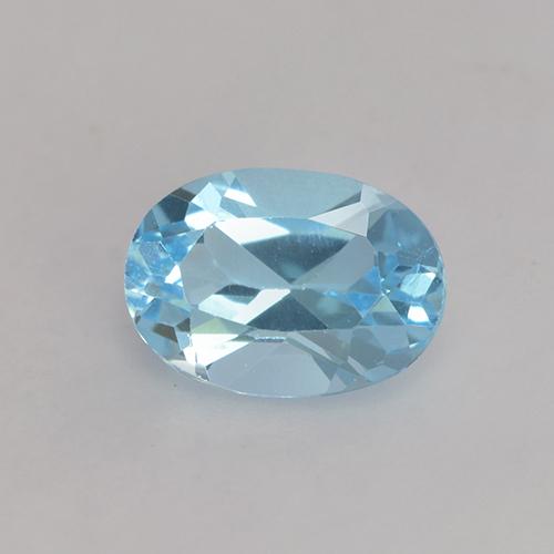 Deep Maya Blue Топаз Камень - 1.1ct Фасетный Овал (ID: 530041)