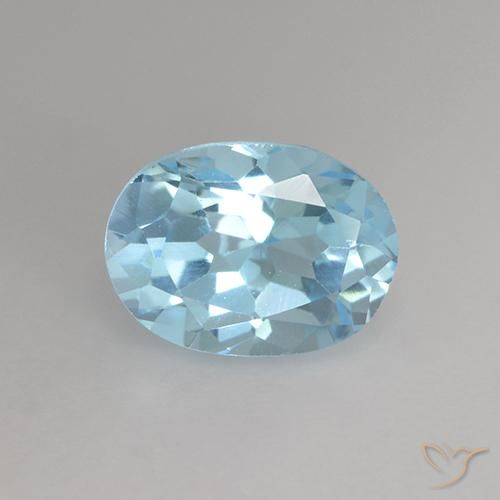1.19ct Natural Sky Blue Topaz, Oval, VVS-VS
