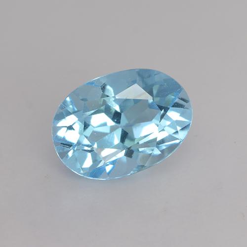Swiss Blue Topas Edelstein - 1.1ct Oval facettiert (ID: 530045)