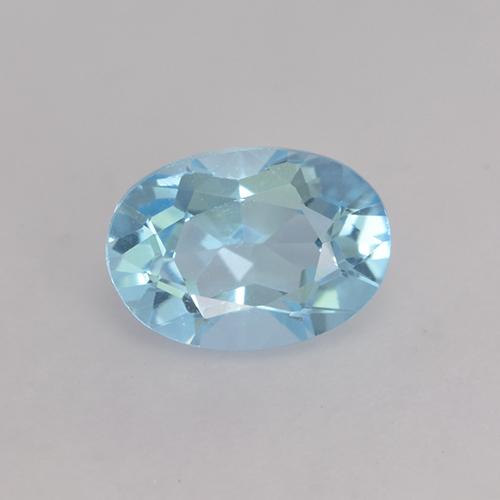 Deep Maya Blue Топаз Камень - 1.1ct Фасетный Овал (ID: 530049)