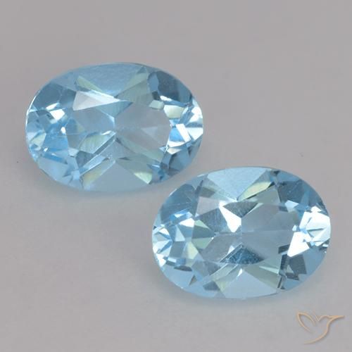 1.94ctw Natural Sky Blue Topaz, Oval, VVS-VS