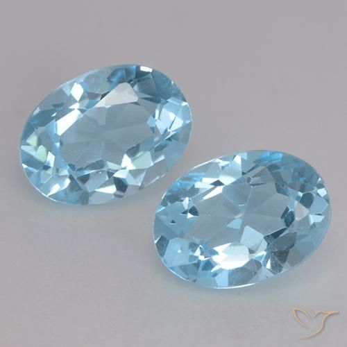 2.13ctw Natural Sky Blue Topaz, Oval, VVS-VS
