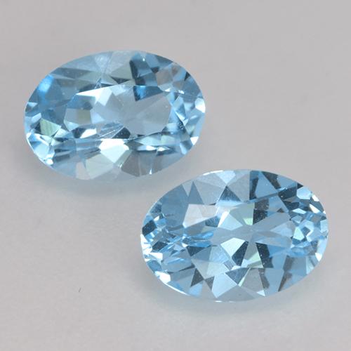 Celeste Topacio Gema - 0.9ct Forma ovalada (ID: 530128)