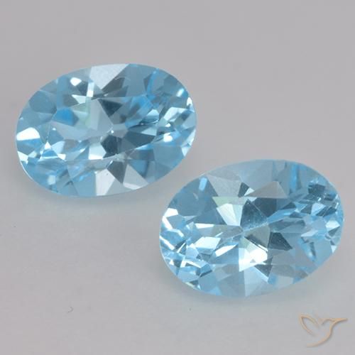 2.17ctw Natural Sky Blue Topaz, Oval, VVS-VS