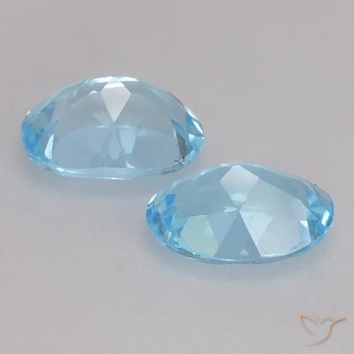 Topaz Gemstones in 7 x 5 mm (calibrated) Size for Sale, Topaz Stones in Swiss Blue Color