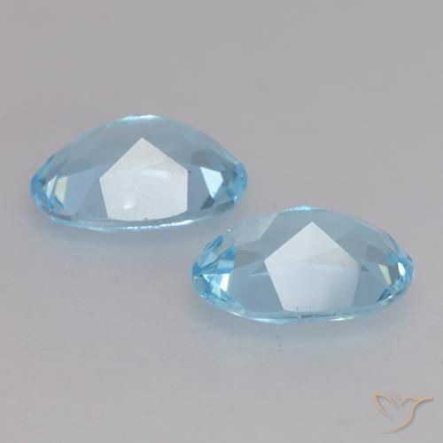 Topaz Gemstones in 7 x 5 mm (calibrated) Size for Sale, Topaz Stones in Sky Blue Color
