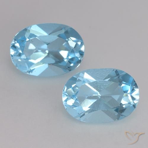 1.90ctw Natural Sky Blue Topaz, Oval, VVS-VS