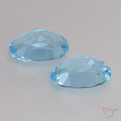 Topaz Gemstones in 7 x 5 mm (calibrated) Size for Sale, Topaz Stones in Sky Blue Color