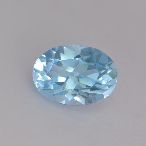 Свисс-Блю Топаз Камень - 1.2ct Фасетный Овал (ID: 530230)
