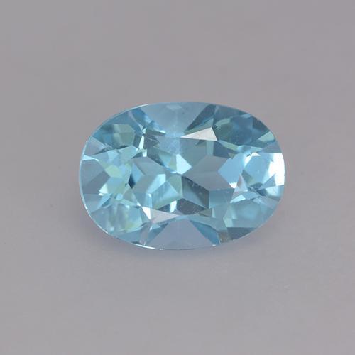 Deep Maya Blue Топаз Камень - 1.2ct Фасетный Овал (ID: 530232)