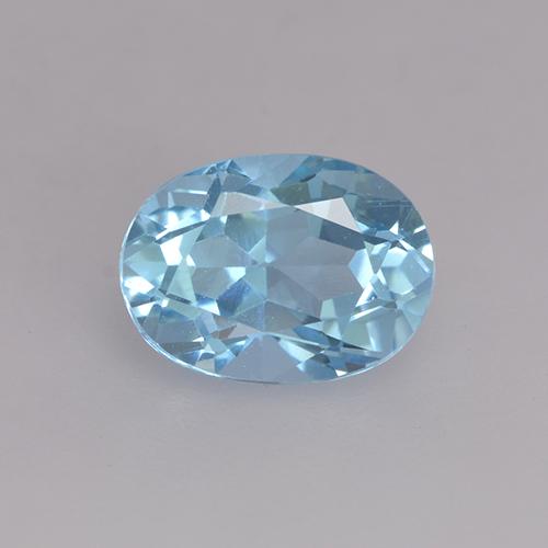 Swiss Blue Topas Edelstein - 1.3ct Oval facettiert (ID: 530234)