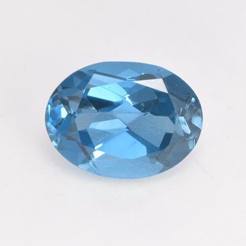 London Blue Topaz Gem - 1.5ct Oval Facet (ID: 530259)