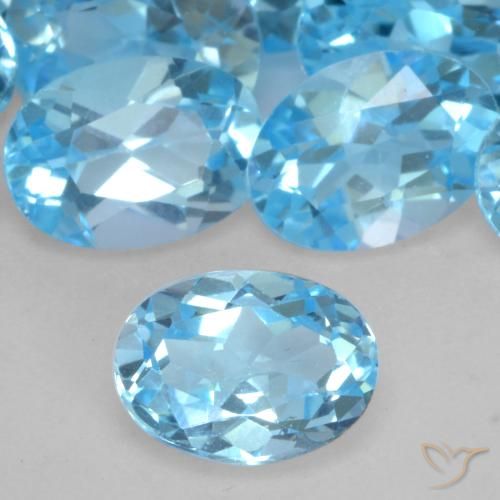 Himmerlblau Topas Edelstein - 1ct Oval facettiert (ID: 531146)