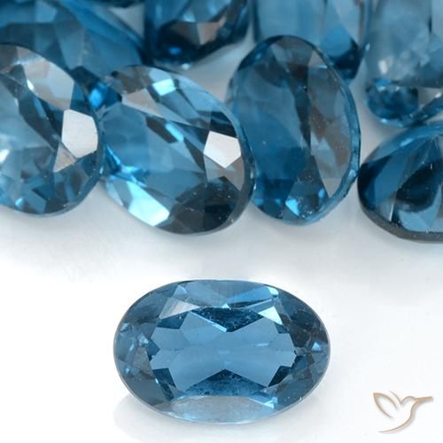0.91ct Natural London Blue Topaz, Oval, VVS-VS