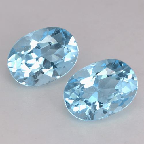 Swiss Blue Topaz Gem - 1.2ct Oval Facet (ID: 531152)