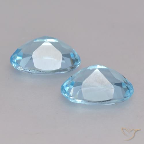 Topaz Gemstones in 7 x 5 mm (calibrated) Size for Sale, Topaz Stones in Swiss Blue Color