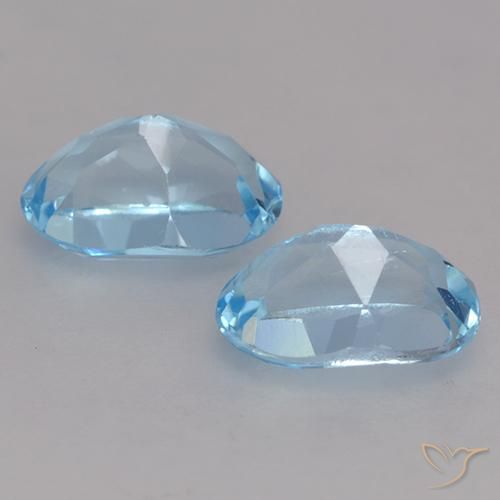 Topaz Gemstones in 7.3 x 5.2 mm Size for Sale, Topaz Stones in Swiss Blue Color