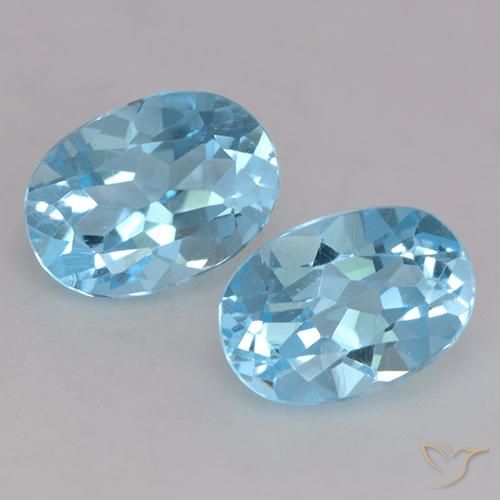 2.18ctw Natural Swiss Blue Topaz, Oval, VVS-VS
