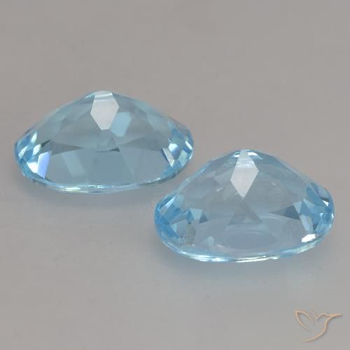 Topaz Gemstones in 7.1 x 5.2 mm Size for Sale, Topaz Stones in Swiss Blue Color