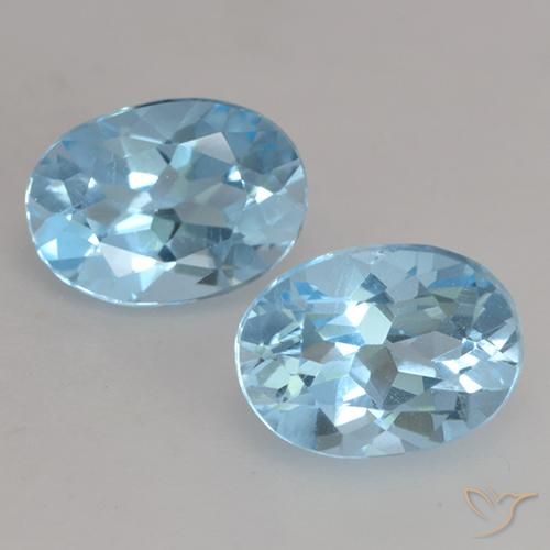 2.30ctw Natural Sky Blue Topaz, Oval, VVS-VS