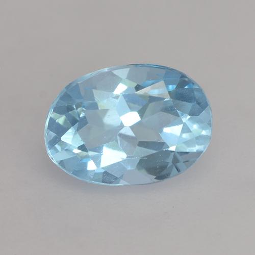 Azul maya intenso Topacio Gema - 1ct Forma ovalada (ID: 531356)