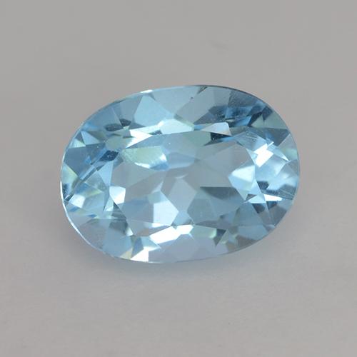 Deep Maya Blue Топаз Камень - 1.2ct Фасетный Овал (ID: 531361)