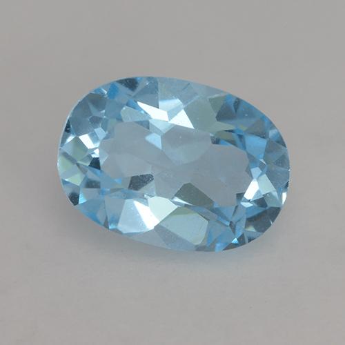 Deep Maya Blue Топаз Камень - 1.1ct Фасетный Овал (ID: 531362)