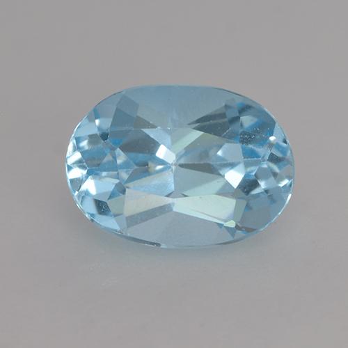 Swiss Blue Topaz Gem - 1.1ct Oval Facet (ID: 531363)