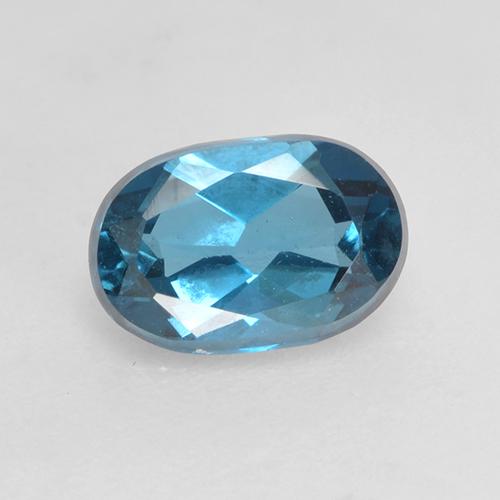 Deep Navy Blue Topas Edelstein - 1ct Oval facettiert (ID: 531383)